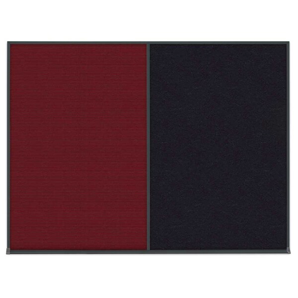 Double Door Radius Corkboard, 42"X32", B